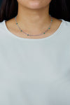7.00 Carats Total Colombian Emerald & Diamond Necklace in White Gold