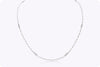 0.13 Carat Total Round Cut Diamond & Pearl Necklace in White Gold