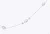 3.78 Carats Total Mixed-Cut Diamond Mother of Pearl Necklace in White Gold