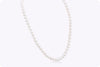 0.37 Carat Total Round Cut Diamond & Japanese Akoya Pearl Necklace in White Gold