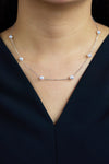 Akoya Japanese Pearls By the Yard Necklace in White Gold