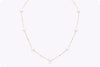 0.11 Carat Diamond & Akoya Japanese Pearl Necklace in Yellow Gold