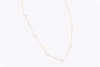 0.11 Carat Diamond & Akoya Japanese Pearl Necklace in Yellow Gold