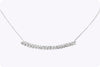 3.01 Carats Baguette Cut Diamond Fashion Necklace in White Gold