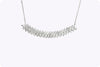 3.01 Baguette Cut Diamond Tennis Necklace