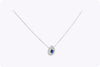 Pear Shape Sapphire & Diamond Pendant