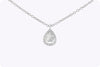 0.67 Carat Rose Cut Diamond Halo Pendant Necklace