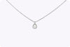 Rose Cut Diamond Halo Pendant Necklace