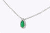 0.34 Carat Pear Shape Emerald & Diamond Pendant