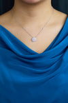 Carats Round Cut Diamond Disc Pendant Necklace