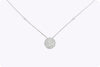 diamond disc pendant necklace