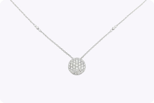 diamond disc pendant necklace