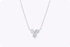 1.52 Carat Round Brilliant Cut Diamond Clover Pendant Necklace in Platinum