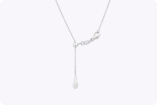 Round Brilliant Cut Clover Pendant Necklace