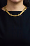 85.97 Grams Wheat Chain Collar Necklace in 18K Yellow Gold