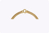 85.97 Grams Wheat Chain Collar Necklace in 18K Yellow Gold