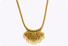 Large Etruscan Revival Pendant Chain Necklace in 22K Yellow Gold