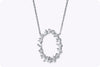  Mixed-Cut Diamond Pendant Necklace 