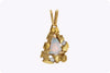 1.50 Triangular Opal & Diamond Pendant Yellow Gold