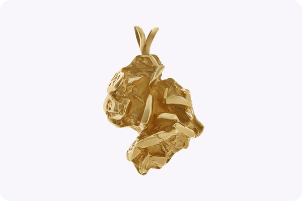 African Continent Pendant in 18K Yellow Gold