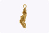 African Continent Pendant in 18K Yellow Gold