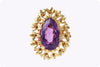 11.75 Carats Pear Shape Amethyst Pendant Necklace