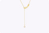 0.52 Carat Mixed-Cut Three-Stone Pendant Necklace in Yellow Gold