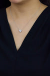 diamond clover pendant necklace in platinum