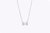 Baguette Diamond Solitaire Pendant Necklace 