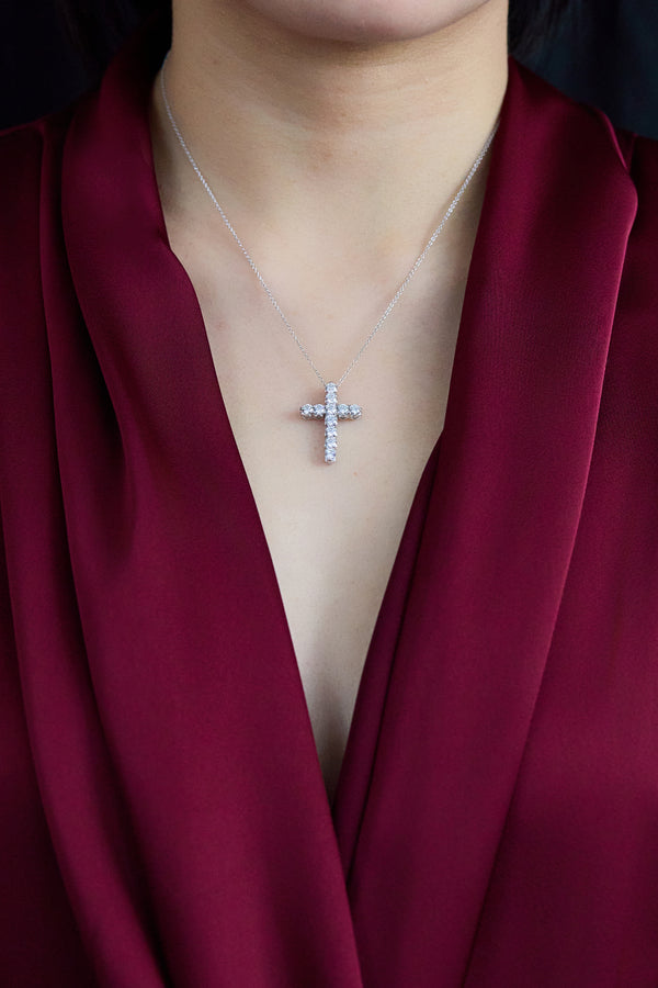 Diamond Cross Pendant Necklace