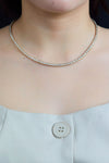 9.56 Emerald Cut Diamond Tennis Necklace 
