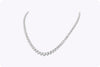 20.72 Carats Total Graduating Round Diamond Riviera Tennis Necklace in White Gold