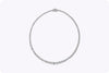 GIA Certified 29.88 Carats Total Round Brilliant Cut Diamond Riviera Necklace