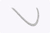 GIA Certified 29.88 Carats Total Round Brilliant Cut Diamond Riviera Necklace