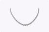 GIA Certified 29.88 Carats Total Round Brilliant Cut Diamond Riviera Necklace
