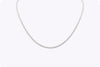 7.29 Carats Total Round Shape Diamond Tennis Necklace in White Gold