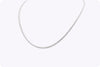 7.29 Carats Total Round Shape Diamond Tennis Necklace in White Gold