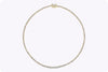 11.58 Carats Total Round Brilliant Cut Diamond Riviera Tennis Necklace in Yellow Gold