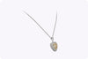 GIA Certified 8.05 Carats Heart Shape Yellow Diamond Halo Pendant Necklace in Two-Tone Gold