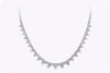 20.74 Carats Total Brilliant Round Cut Diamond Tennis Necklace in Platinum