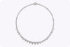 20.74 Carats Total Brilliant Round Cut Diamond Tennis Necklace in Platinum