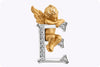 Carrera y Carrera 0.10 Carat Round Diamond "MY ANGEL" E Pendant Initial in Two Tone Gold