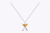 Carrera y Carrera 0.08 Carat Round Diamond "MY ANGEL" A Pendant Initial in Two Tone Gold