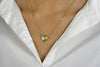 0.50 Carat Brilliant Round Diamond Two Tone Heart Pendant Necklace in White Gold