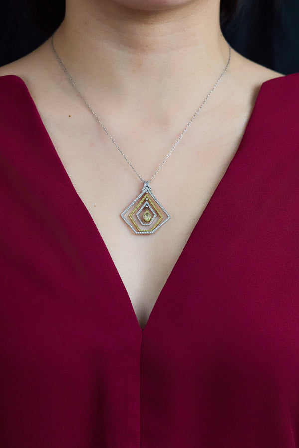 1.68 Diamond Pentagon Pendant Necklace