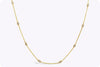 1.70 Carats Total Round Diamond By The Yard Bezel Necklace in Yellow Gold