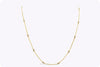 1.70 Carats Total Round Diamond By The Yard Bezel Necklace in Yellow Gold
