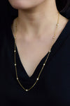 1.70 Carats Total Round Cut Diamonds By the Yard Necklace in Yellow Gold
