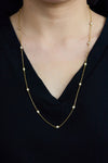 1.70 Carats Total Round Cut Diamonds By the Yard Necklace in Yellow Gold