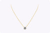 2.01 Carats Brilliant Round Diamond Solitaire Pendant Necklace in Yellow Gold